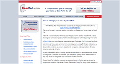 Desktop Screenshot of deedpoll.com